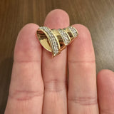14k Yellow Gold and 0.50cttw Round Cut Diamond Slide Pendant