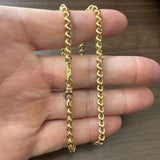 18k Yellow Gold 38.7g Solid Heavy 4mm Fancy Link Chain Necklace 18"