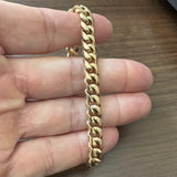 18k Yellow Gold 52.4g Solid Heavy 8mm Cuban Curb Link Bracelet 7.5"