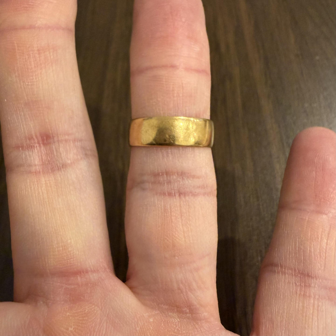 18k Yellow Gold 3.9g Vintage Solid 5.5mm Band Ring Size 7.5