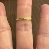 18k Yellow Gold 2.5g Solid Squared Vintage Band Ring Size 10