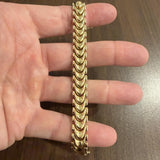 14k Yellow Gold 18.3g Vintage Polished 11mm Fancy Link Bracelet Italy 7"