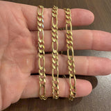 14k Yellow Gold 31.3g Solid Heavy 6mm Figaro Link Chain Necklace Italy 24"