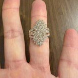 10k Yellow Gold and 2.50cttw Diamond Vintage Ladies Cluster Ring Size 8
