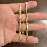 18k Yellow Gold 32.4g Solid Heavy 4mm Cuban Link Chain Necklace 22"