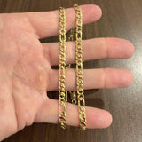 18k Yellow Gold 27g Solid Men's 5.5mm Fancy Curb Link Chain Necklace Italy 23.5"