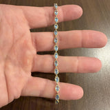 10k Yellow Gold and Oval Cut Topaz 4.9g Ladies Bracelet 7.5"