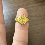 24k Pure Yellow Gold 4.9g Solid Ladies Asian Wrap Band Ring Size 3