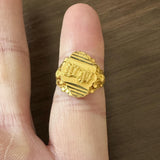 24k Pure Yellow Gold 5g Solid Ladies Asian Wrap Band Ring Size 5.5