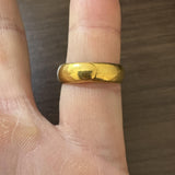 24k Pure Yellow Gold 9.5g Solid 6mm Wrap Band Ring Size 7