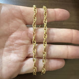 14k Yellow Gold 9.9g UnoAErre Vintage Fancy Link Chain Necklace Italy 17"