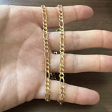 14k Yellow Gold 17g Solid 4.8mm Figaro Link Chain Necklace 20"