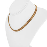 19k Portuguese Yellow Gold 22.3g Solid Floral Fancy Curb Link Chain Necklace 16"