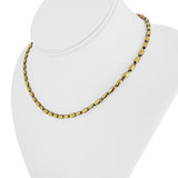 18k Yellow Gold 12g Ladies Polished 3mm Cylinder Link Chain Necklace Italy 16.5"