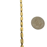 18k Yellow Gold 12g Ladies Polished 3mm Cylinder Link Chain Necklace Italy 16.5"
