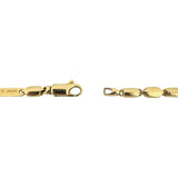 18k Yellow Gold 12g Ladies Polished 3mm Cylinder Link Chain Necklace Italy 16.5"