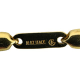 18k Yellow Gold 12g Ladies Polished 3mm Cylinder Link Chain Necklace Italy 16.5"