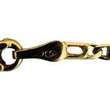 18k Yellow Gold 3.4g Thin Dainty 2mm Fancy Link Bracelet Italy 8"