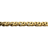 18k Yellow Gold 19.6g Men's Polished 8mm Fancy Curb Link Bracelet Italy 8"