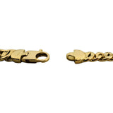 18k Yellow Gold 19.6g Men's Polished 8mm Fancy Curb Link Bracelet Italy 8"