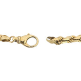 14k Yellow Gold 22g Solid Heavy 5mm Diamond Cut Ladies Rope Bracelet Italy 7.25"