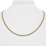 18k Yellow Gold 4.9g Hollow Light 2.5mm Fancy Curb Link Necklace Italy 19.5"