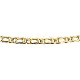 18k Yellow Gold 4.9g Hollow Light 2.5mm Fancy Curb Link Necklace Italy 19.5"