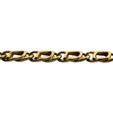 18k Yellow Gold 4.9g Hollow Light 2.5mm Fancy Curb Link Necklace Italy 19.5"
