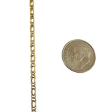 18k Yellow Gold 4.9g Hollow Light 2.5mm Fancy Curb Link Necklace Italy 19.5"