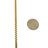 14k Yellow Gold 13.6g Solid Vintage 2.8mm Flattened Box Link Necklace Italy 19"