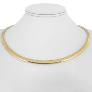 14k Yellow Gold 32.9g Solid Heavy 5mm Omega Necklace Italy 18"