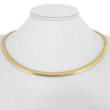 14k Yellow Gold 32.9g Solid Heavy 5mm Omega Necklace Italy 18"