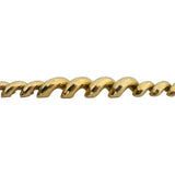14k Yellow Gold 13.8g Beveled Graduated San Marco Link Bracelet Peru 7.75"