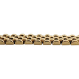 14k Yellow Gold 20.3g Heavy Mesh Tight Panther Link Bracelet 7"