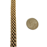 14k Yellow Gold 20.3g Heavy Mesh Tight Panther Link Bracelet 7"