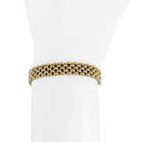 14k Yellow Gold 20.3g Heavy Mesh Tight Panther Link Bracelet 7"