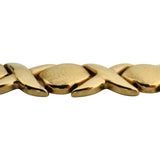 14k Yellow Gold 42.7g Heavy Thick Hugs and Kisses XO Link Necklace Italy 17"