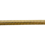 14k Yellow Gold 78g Very Heavy Vintage Double Strand Squared Snake Necklace 15"