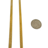 14k Yellow Gold 78g Very Heavy Vintage Double Strand Squared Snake Necklace 15"