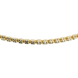 14k Yellow and White Gold 6.5g Two Tone Beaded Link Necklace 16"