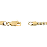 14k Yellow and White Gold 6.5g Two Tone Beaded Link Necklace 16"