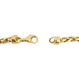 14k Yellow Gold 14g Ladies Polished 4mm Wheat Link Chain Necklace Italy 16"