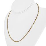 14k Yellow Gold 11.4g Solid Thin 2mm Box Link Chain Necklace Italy 18"