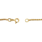 14k Yellow Gold 11.4g Solid Thin 2mm Box Link Chain Necklace Italy 18"