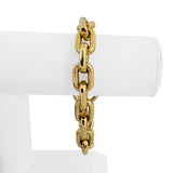 14k Yellow Gold 31.7g Thick Vintage 12mm Cable Link Bracelet Italy 8.5"