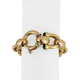 14k Yellow Gold 31.7g Thick Vintage 12mm Cable Link Bracelet Italy 8.5"