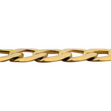 14k Yellow Gold 13.8g Solid Flat Men's 7mm Curb Link Bracelet 8.5"
