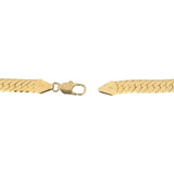 14k Yellow Gold 31.8g Solid Heavy 6mm Herringbone Link Drop V Necklace Italy 18"