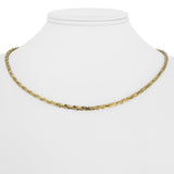 14k Yellow Gold 11g Solid Squared Edge 2.8mm Rope Chain Necklace 18"