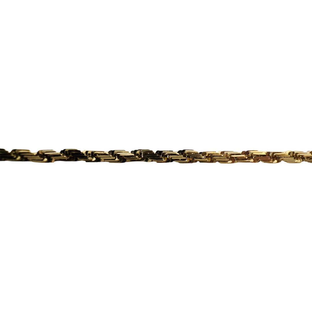 14k Yellow Gold 11g Solid Squared Edge 2.8mm Rope Chain Necklace 18"